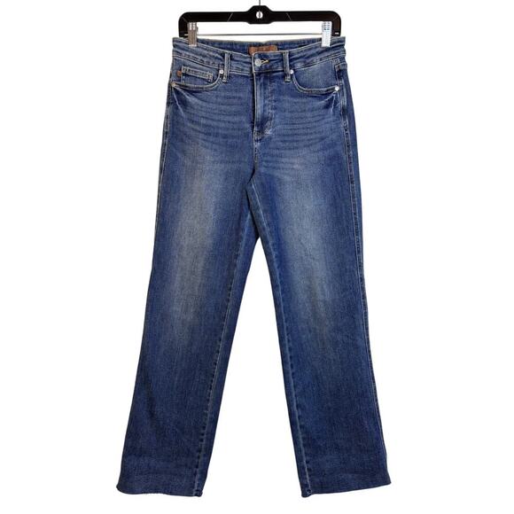 Judy Blue Mid Rise Tummy Control Vintage Wash size 28 Straight Leg 88870 - Picture 4 of 14
